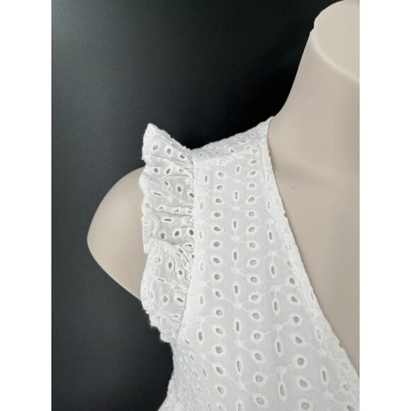 Talulah Eyelet Babydoll Dress White I've Got A Secret  Size S Built in Romper - Picture 4 of 10